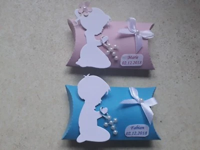 Gastgeschenke Taufe, Kommunion, Konfirmation, mit Name, Datum, Mädchen ,Junge