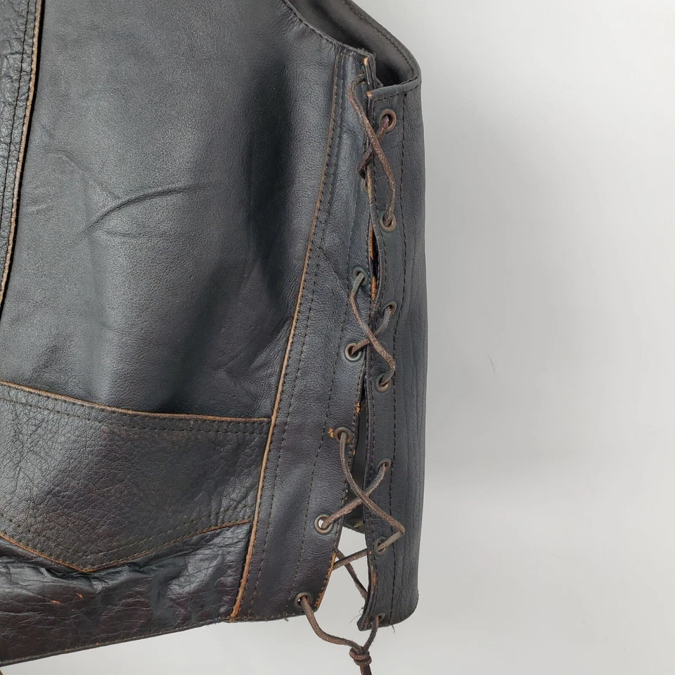 Chaleco a presión Bikers Dream Apparel para hombre Live To Ride To Live Eagle talla 54 Foto 3 de 4