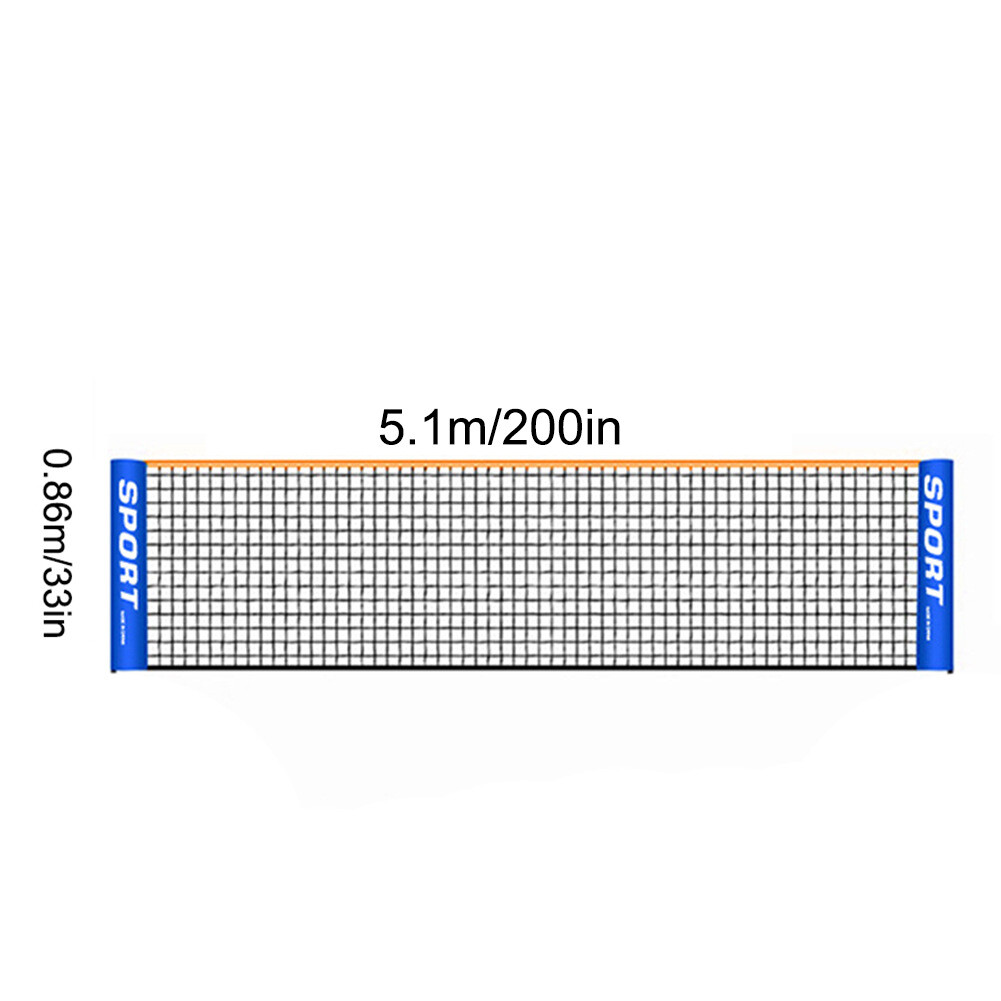 JUKOTA Badmintonnetz 6,1x0,76m - Tragbares Sportnetz Für Garten & Strand