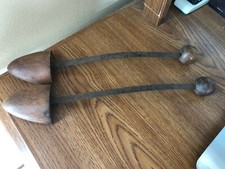 Antique Vintage Miller OAM Co Ladies Shoe Stretcher Keeper Pair Wood  Metal 2