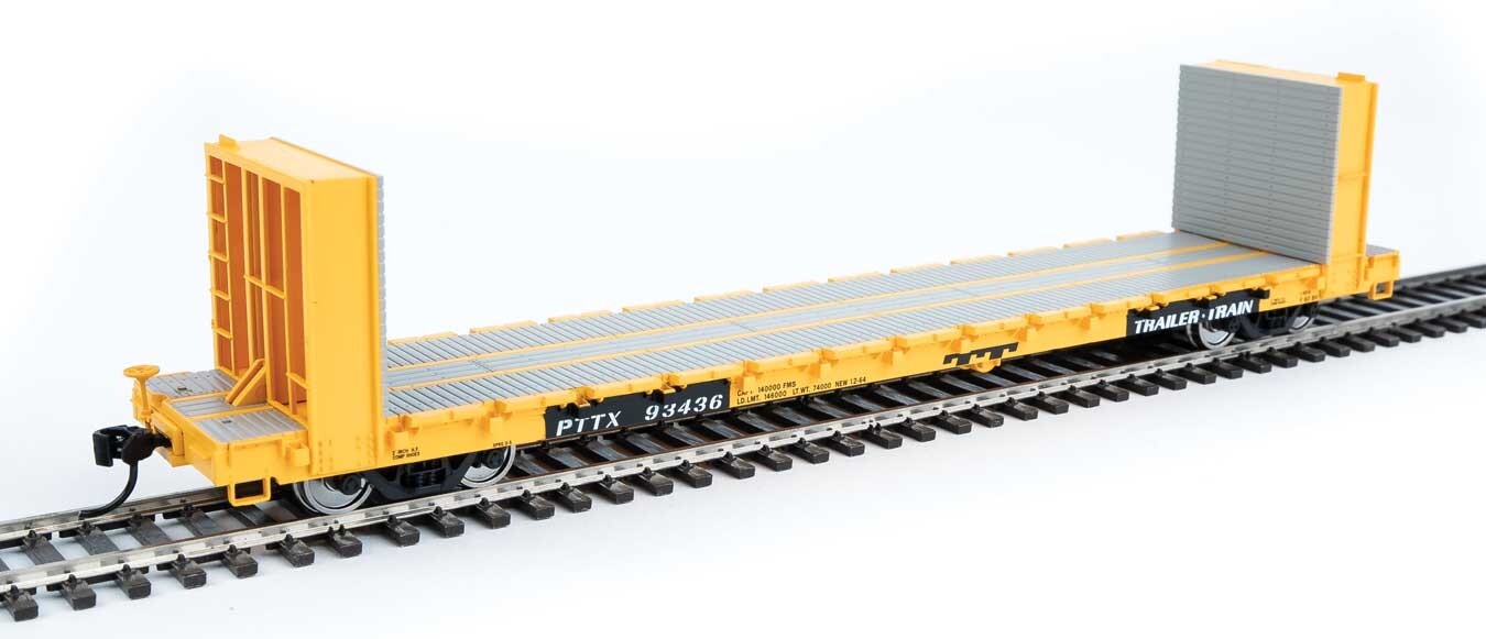 H0 Scale - Walthers 60' Bulkhead Flatcar Trailer Train PTTX - 5878 New