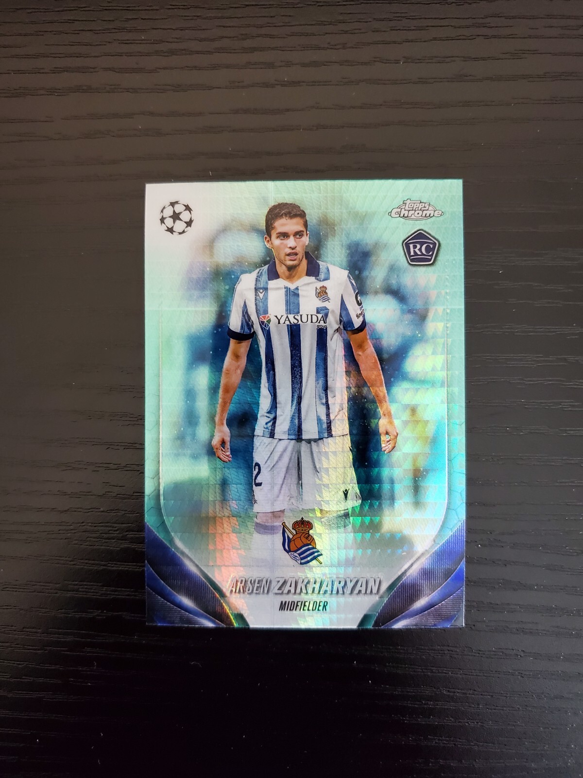 Arsen Zakharyan - 2023-24 Topps Chrome UEFA Club Competitions RC #141 AQUA PRISM