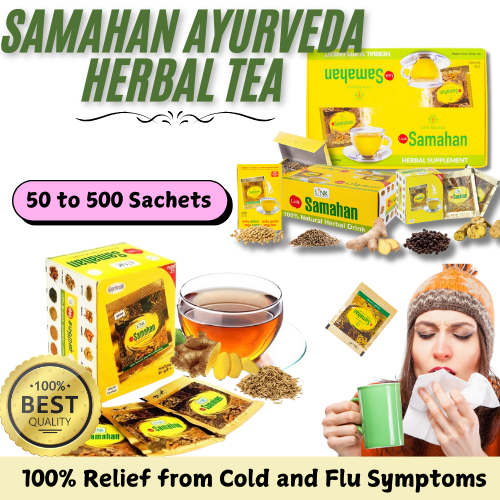 Samahan Herbal Ayurvedic Tea - Natural Instant Relief for Colds & Flu Sri Lanka
