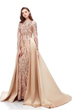 mermaid evening gown, party, Prom Dress with dechable Train