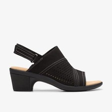 Clarks Women's Emily2 Mist Black Nubuck 26181674