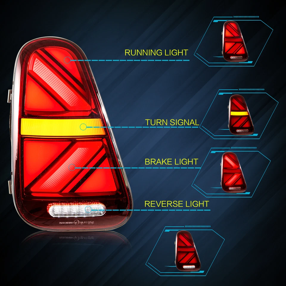 2*VLAND LED luces traseras para 2001-2006 BMW Mini R50 R52 R53 Cooper S luz trasera - Imagen 4 de 4