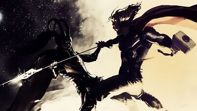 Marvel loki thor comics comic playmat gaming mat