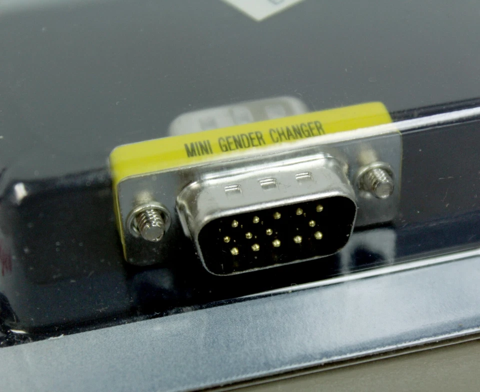 NIB QVS MINI Gender Changer HDDB15M/M Male HD15 VGA CC363-MS Yellow 037229333633 - Image 4 of 4