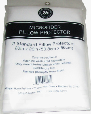 MICROFIBER ~ Pillow Protector ~ 2 Pack ~Standard Size ~ 20''x26'' ~ HYPOALLERGENIC