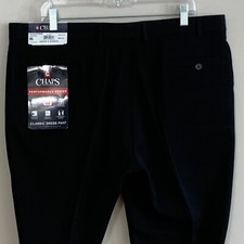 Chaps Ferguson Chino Pants Size 38 X 30 Mens Flat Front Black Casual $60 NEW W1