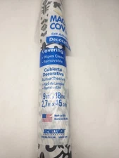 Kittrich Magic Cover Black Talisman Shelf Liner 9'x18" Roll Self-Adhesive drawer