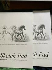 80 sheets SKETCH PAD 9x12 Sketchbook Premium Quality Drawing Art Paper Book NEW 