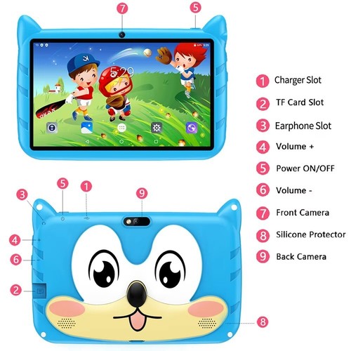 BDF 7" Kids Tablet Android 13, 4GB RAM 64GB ROM, 1TB Expandable, 5G WiFi, 4000mA - Picture 3 of 21