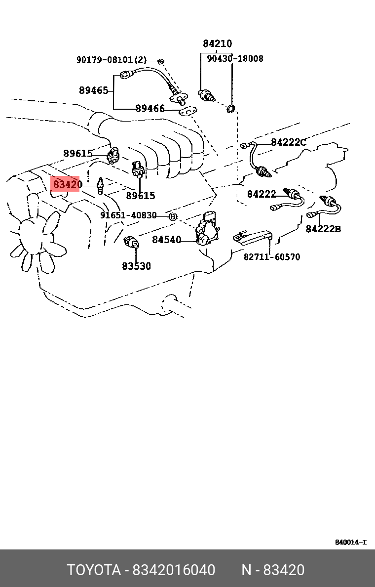 Genuine 1992-97 Toyota Land Cruiser Water Temperature Gage 83420