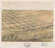 Poster - Holden MO Mappa pittorica d'epoca (1869)
