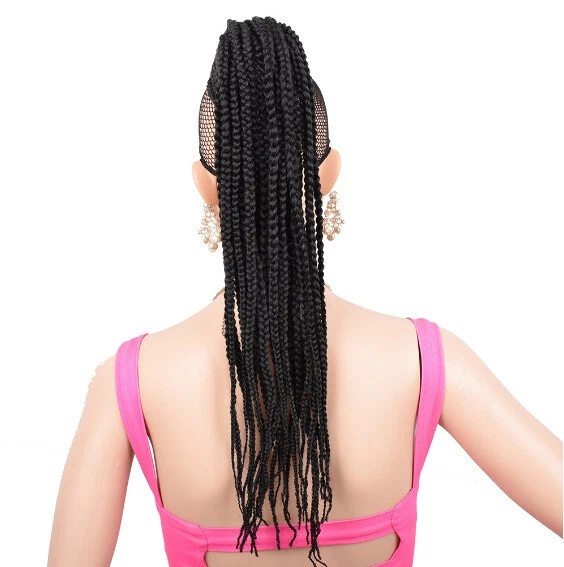 1 pc Box Braids Ponytail Hairpiece Drawstring Clip in Hair Extensions for Women - Image 3 of 4