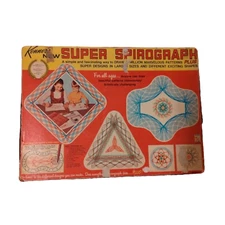  Vintage Super Spirograph Set 2400 Kenner 1969 Missing Pieces Bonus Art Draw