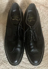 NIB Vintage Men's MASON SHOES Black Leather Wingtip Dress Shoes Size 9 1/2 D