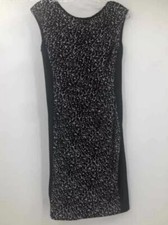 Lauren Ralph Lauren Womens Black White Abstract Sleeveless Shift Dress Size 6