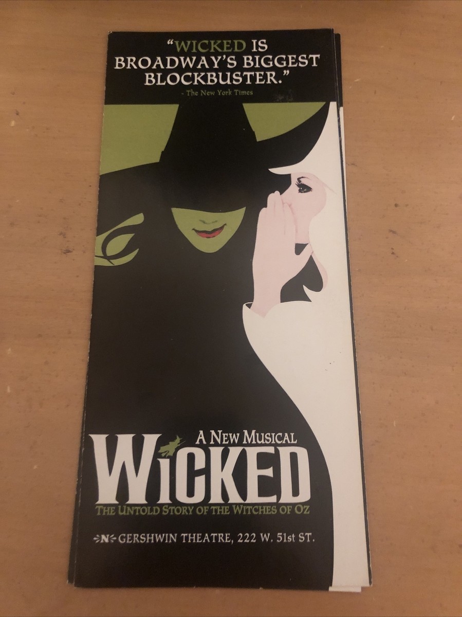 Wicked - Broadway Promo Ad Flyer - Gershwin Theatre - NYC | eBay