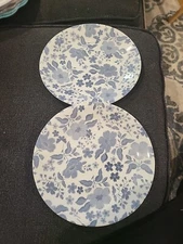 2 Corelle Evie Blue 8-1/2" Luncheon Plates NEW Made in USA The Pioneer Woman