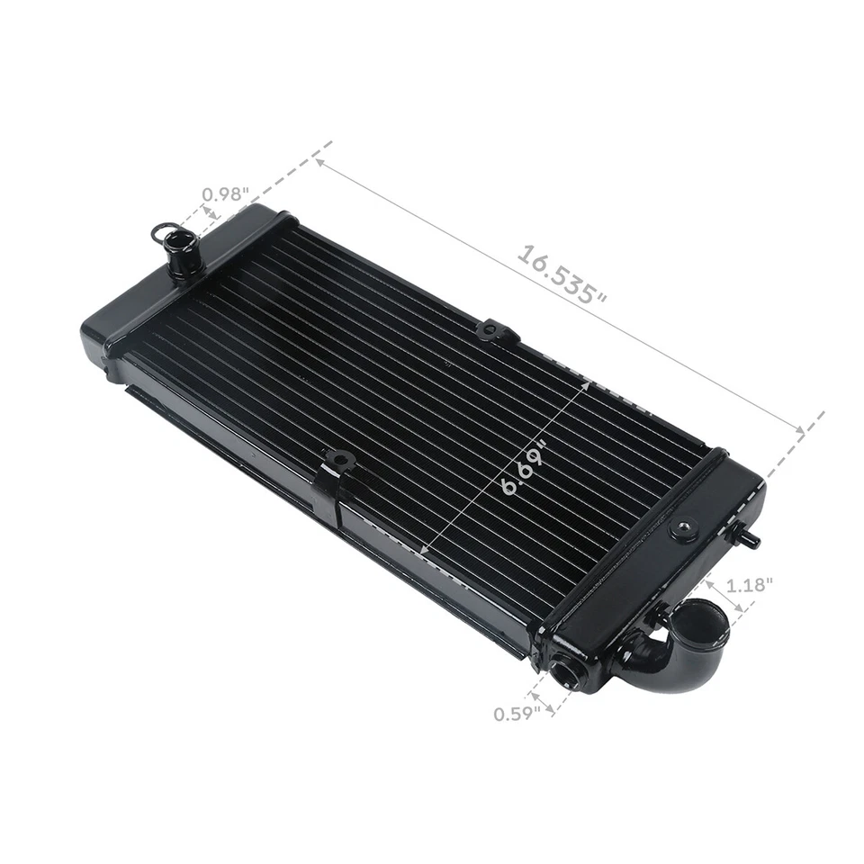 Radiador de refrigeración del motor negro apto para Honda Shadow ACE 750 VT750C 97-03 1998 99 Foto 2 de 4