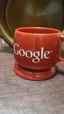 Rare Vintage Google Coffee Mug Cup w/saucer lid 1990's? Made in USA✔ Corn Plasti