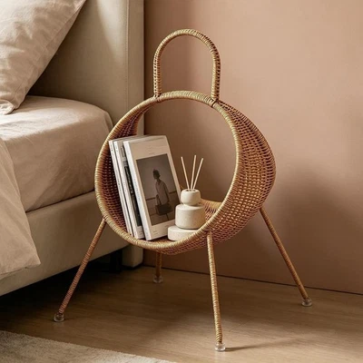 Magazine Rack Display Stand Standing Shelf Decorative Multipurpose Rustic - Image 1 of 4