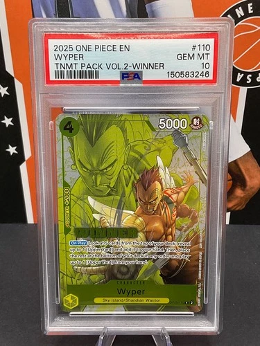 2025 One Piece EN OP08-110 Wyper Tournament Pack Vol. 2 - Winner PSA 10 GEM MT