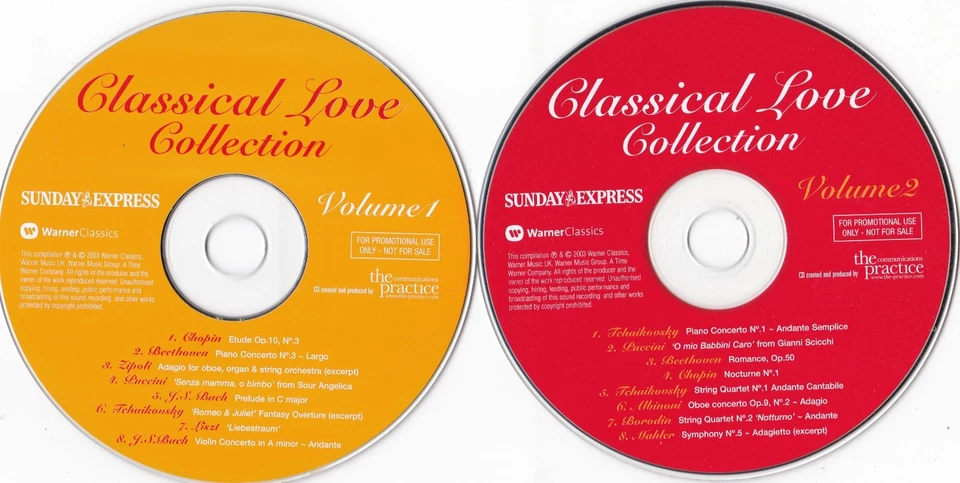 CLASSICAL LOVE COLLECTION ( SUNDAY Express Newspaper 2 CD Set ) - Bild 3 von 3