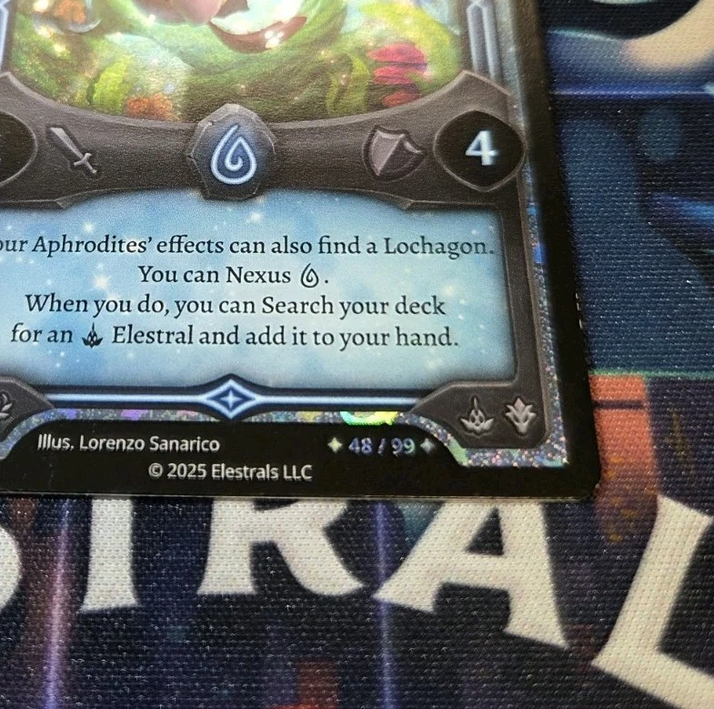 Elestrals TCG Serialized Stellar Dratagua - Champion Of Aphrodite 48/99 - Image 2 of 4