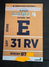LOT 31 RV RESERVED $325.00 or make offer PARKING PSU  vs USC 10-10-2026 ZONE E