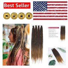 Elegant 22" Synthetic Ombre Dreadlock Extensions - 10 Packs, Easy Install