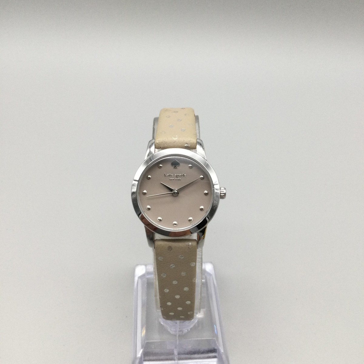 Kate Spade 1YRU0784 Silver Dial Leather Strap Women\'s Watch Needs New Battery kate spade Silver Dial Watch with Beige Leather Strap main image 2