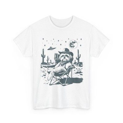 Vintage Shih Tzu Cowboys UFO Western T-Shirt