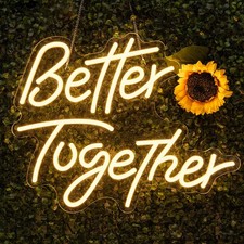 Better Together Neon Sign,Neon Light for Wall Decor,Wedding Neon Sign,Warm Wh...