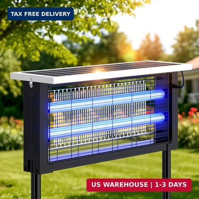 Solar Bug Zapper Outdoor, Powerful Mosquito Zapper, Electric Mosquito Killer Out