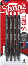 SHARPIE S-Gel Retractable Gel Pens, Bold Point, Assorted Ink, 4/Pack 2116198