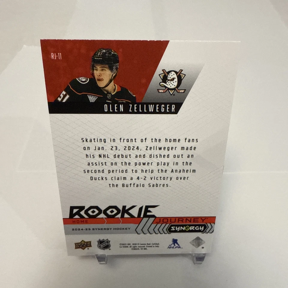 2024-25 Synergy Rookie Journey Home OLEN ZELLWEGER #RJ-11 477/499 - Image 4 of 4
