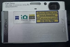 Sony Cyber-shot DSC-T90 12.1MP Digital Camera Silver - TESTED Bundle w/Charger
