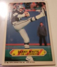 1983 Topps Sticker #32 Danny White Dallas Cowboys Football Card