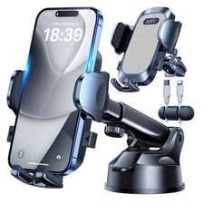 2025 Upgraded Cell Phone Holder for Cars - Sturdy, Thick Case Compatible Design