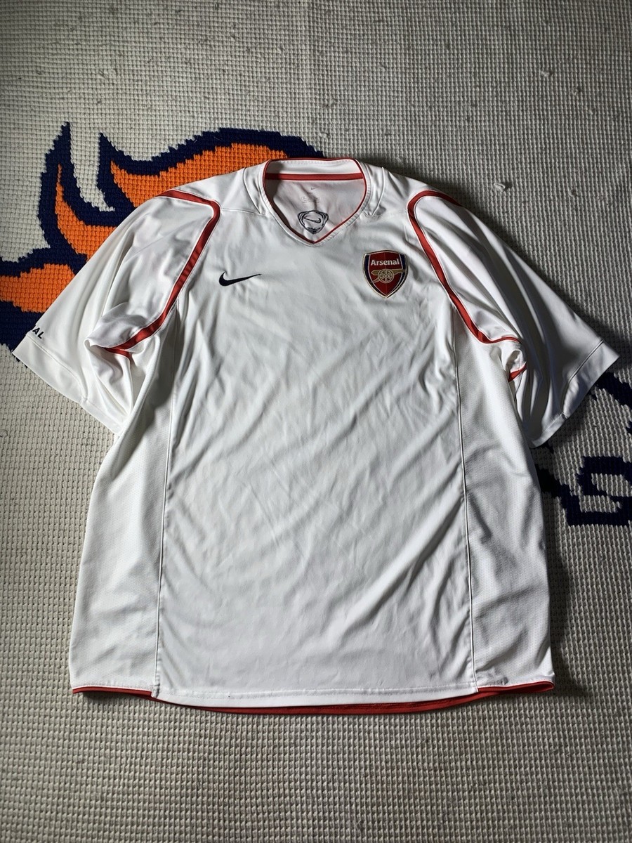 Vintage Nike 2007 Arsenal Training Kit White Jersey Men's Size XL