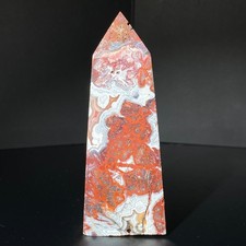 259g Rare Mexican agate Tear Drop Crystal Tower Stone Point Healing