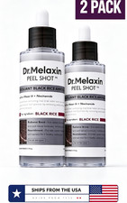 2pc Dr. Melaxin Peel Shot Exfoliating Black Rice Ampoule Reduces Blackheads