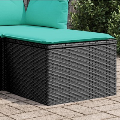 vidaXL Garden Stool Black and Blue