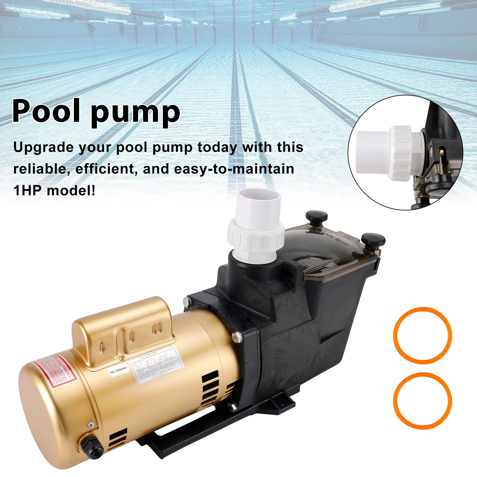115/230V1HP Single Speed Super Pump for Hayward SP2607X10 Pool Pump W3SP2607X10