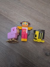 McDonald's Minecraft Happy Meal Toys All In Perfect Condition x3 bundle