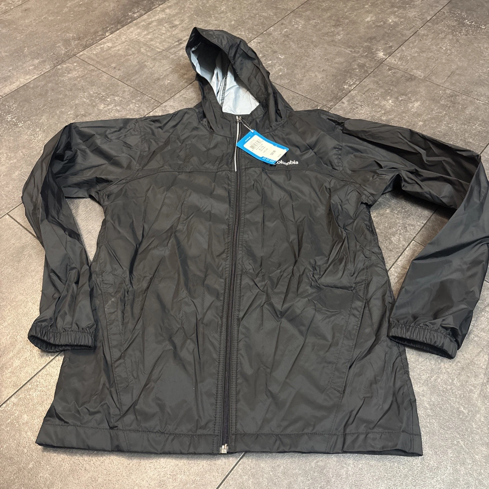 Columbia Jacket Youth XL Hooded Waterproof Windbreaker Glennaker Rain RB3416-010