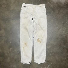 Vintage 50s Beige Corduroy Side Clasp Workwear Chinos 30x28 1950s True Vintage